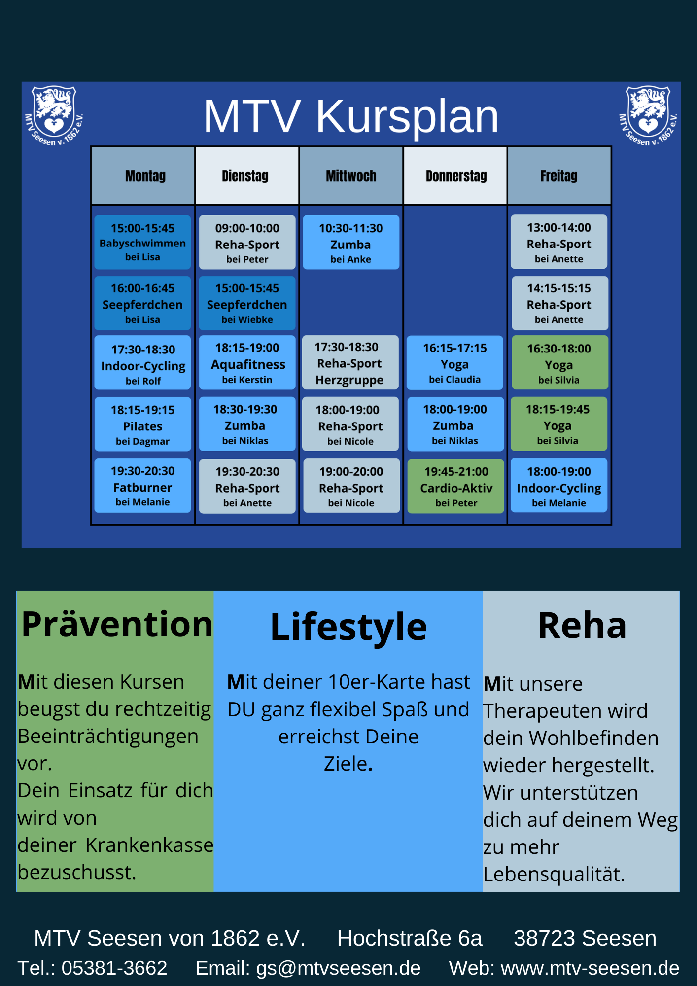 Dein Kursplan ab 01.05.2025 Image