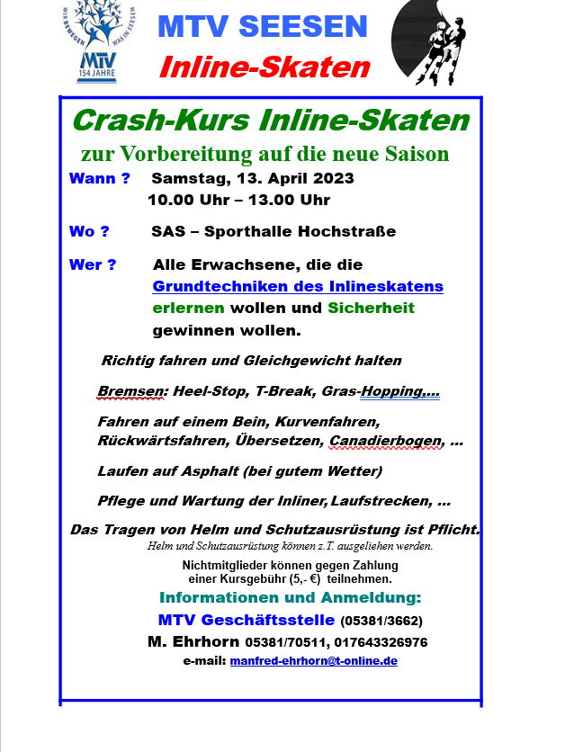 Inliner Crash Kurs Manfred24