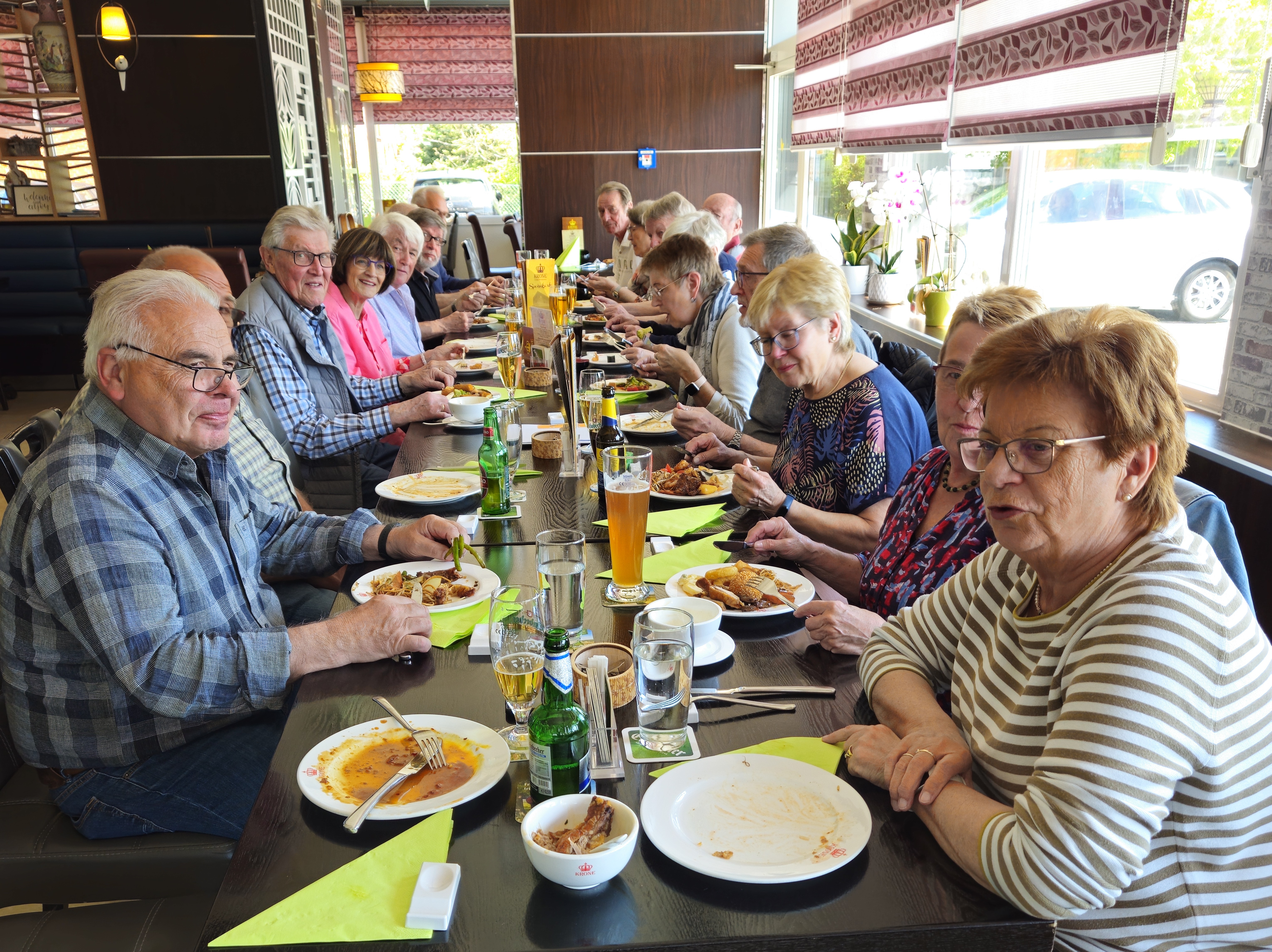 Erst traineirt - dann mit Partnern lecker gegessen