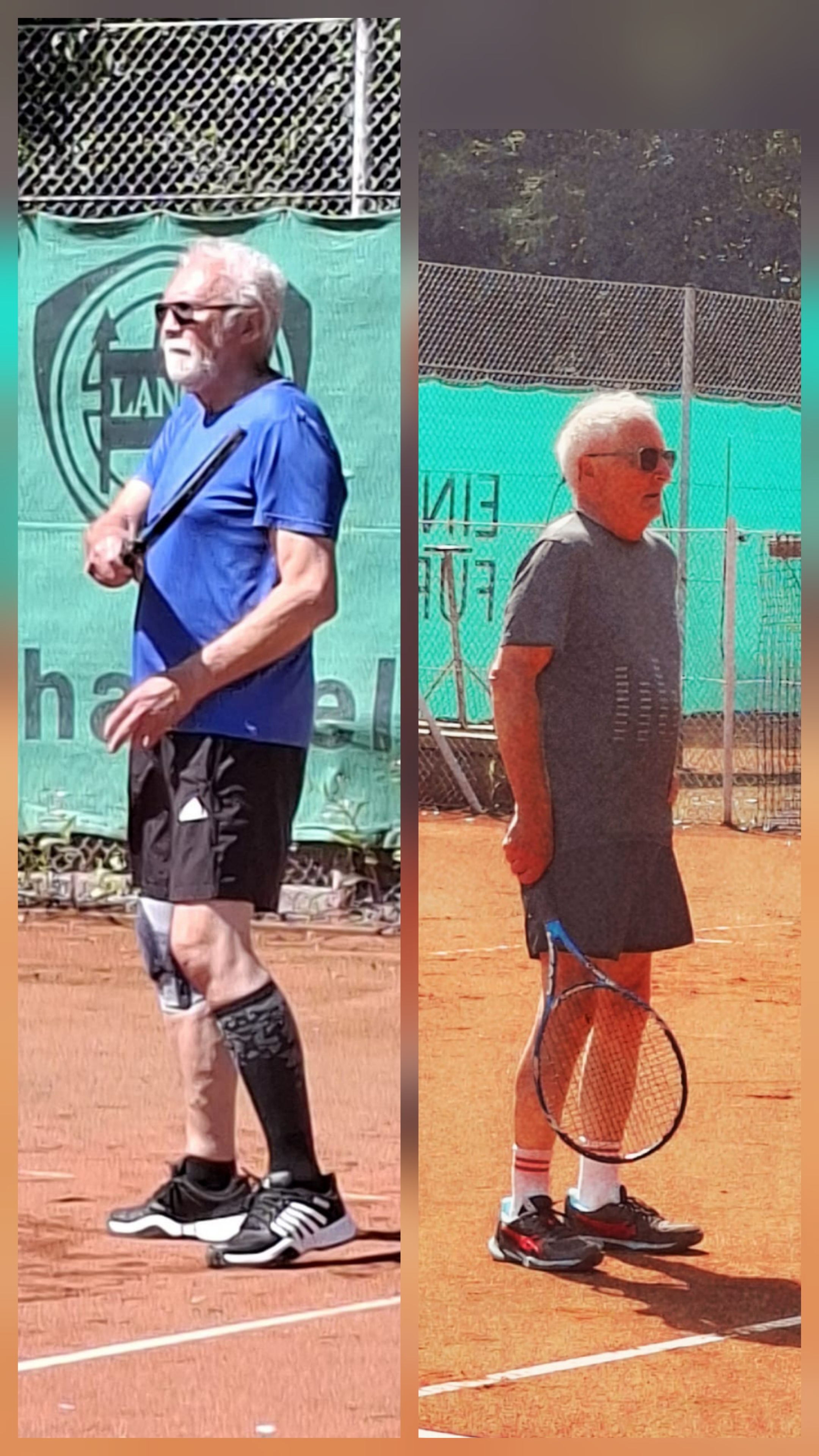 Wolfgang Radke und Ronny Rode beim Tennis-Doppel